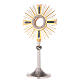 Monstrance, silver plated-brass, with angels s1