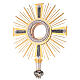 Monstrance, silver plated-brass, with angels s2