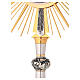 Monstrance, silver plated-brass, with angels s4