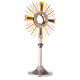 Monstrance, silver plated-brass, with angels s7