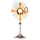 Monstrance, silver plated-brass, with angels s8