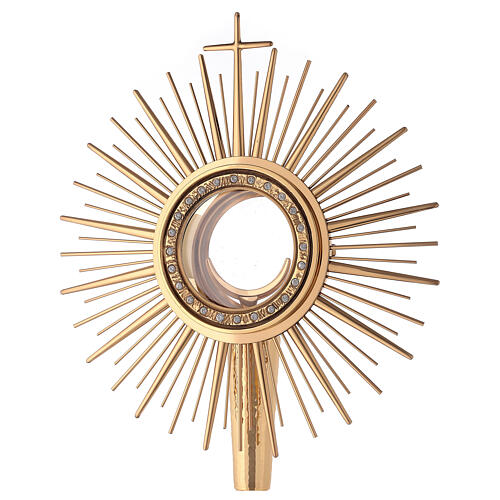 Monstrance, hammered gold-plated brass 2