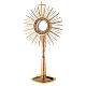 Monstrance, hammered gold-plated brass s1