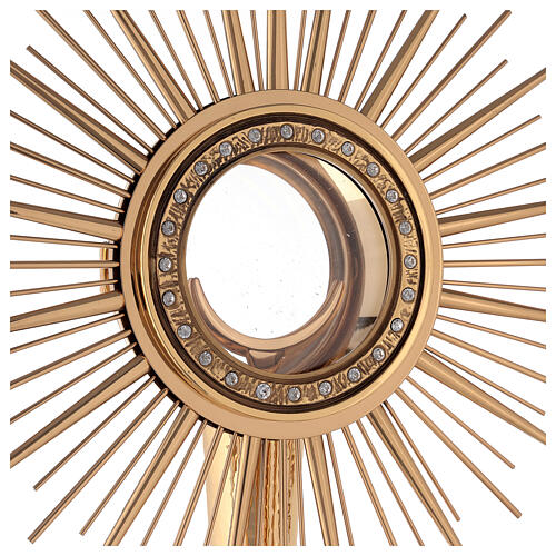 Monstrance, hammered gold-plated brass 5