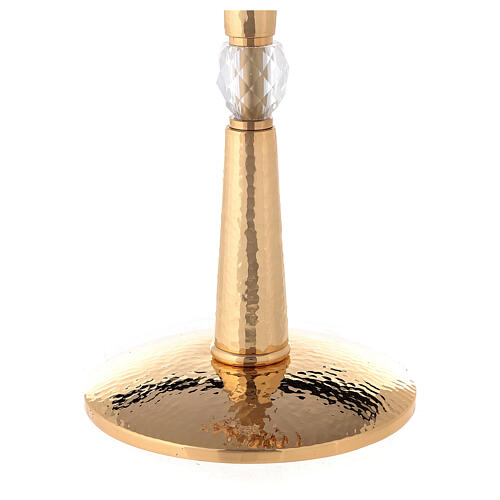 Monstrance, hammered gold-plated brass 8