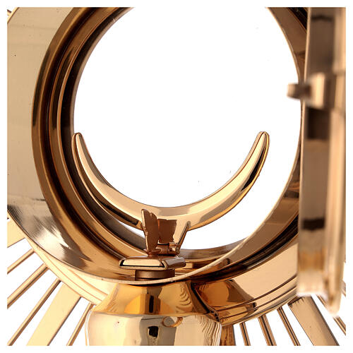 Monstrance, hammered gold-plated brass 11