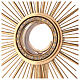 Monstrance, hammered gold-plated brass s3