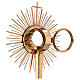 Monstrance, hammered gold-plated brass s10