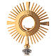 Monstrance hammered gold-plated brass s2