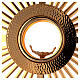 Monstrance hammered gold-plated brass s8