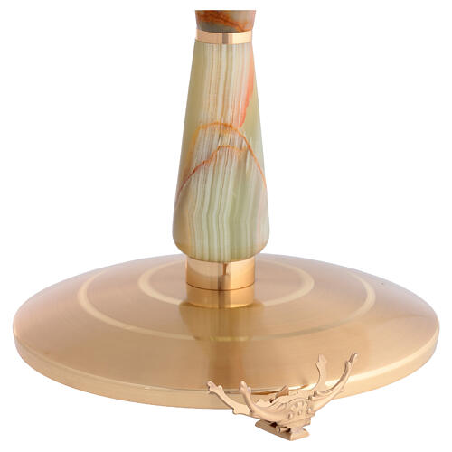 Monstrance, Alpha Omega crosses, gold-plated brass 8