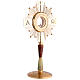 Monstrance, Alpha Omega crosses, gold-plated brass s5
