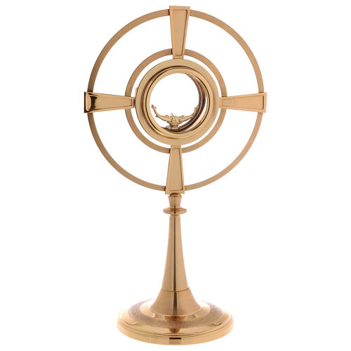 Monstrance, gold-plated brass with circles 1