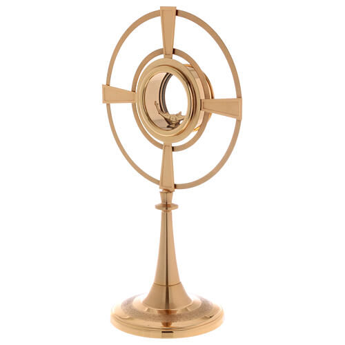 Monstrance, gold-plated brass with circles 5