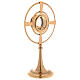 Monstrance, gold-plated brass with circles s3