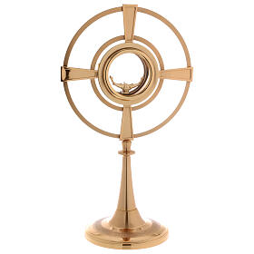 Monstrance, gold-plated brass with circles