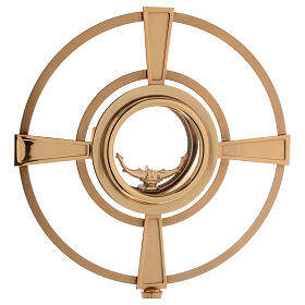 Monstrance, gold-plated brass with circles