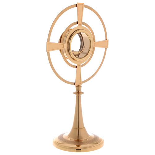 Monstrance, gold-plated brass with circles 3