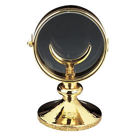 Ostensório luneta latão dourado diâmetro 11 cm