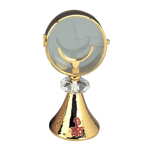 Chapel monstrance with crystal node, 11 cm diameter 1