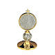 Chapel monstrance with chiseled grapes 8.5 cm diam s1