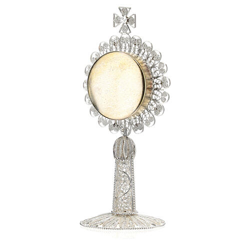 Reliquary in silver 800 filigree with strass, 11 cm 5