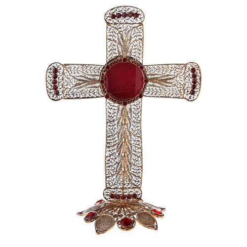 Reliquienschrein Kreuz Silber 800, 16 cm 2