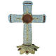 Reliquary in silver 800, golden filigree decoration with cross s1
