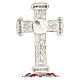 Strass Kreuz Reliquienschrein, Silber 800, h 11 cm s7