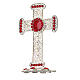 Reliquaire croix argent 800 filigrane strass 11 cm s3