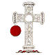 Reliquaire croix argent 800 filigrane strass 11 cm s6