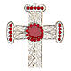 Relicário cruz filigrana prata 800 strass h 11 cm s2