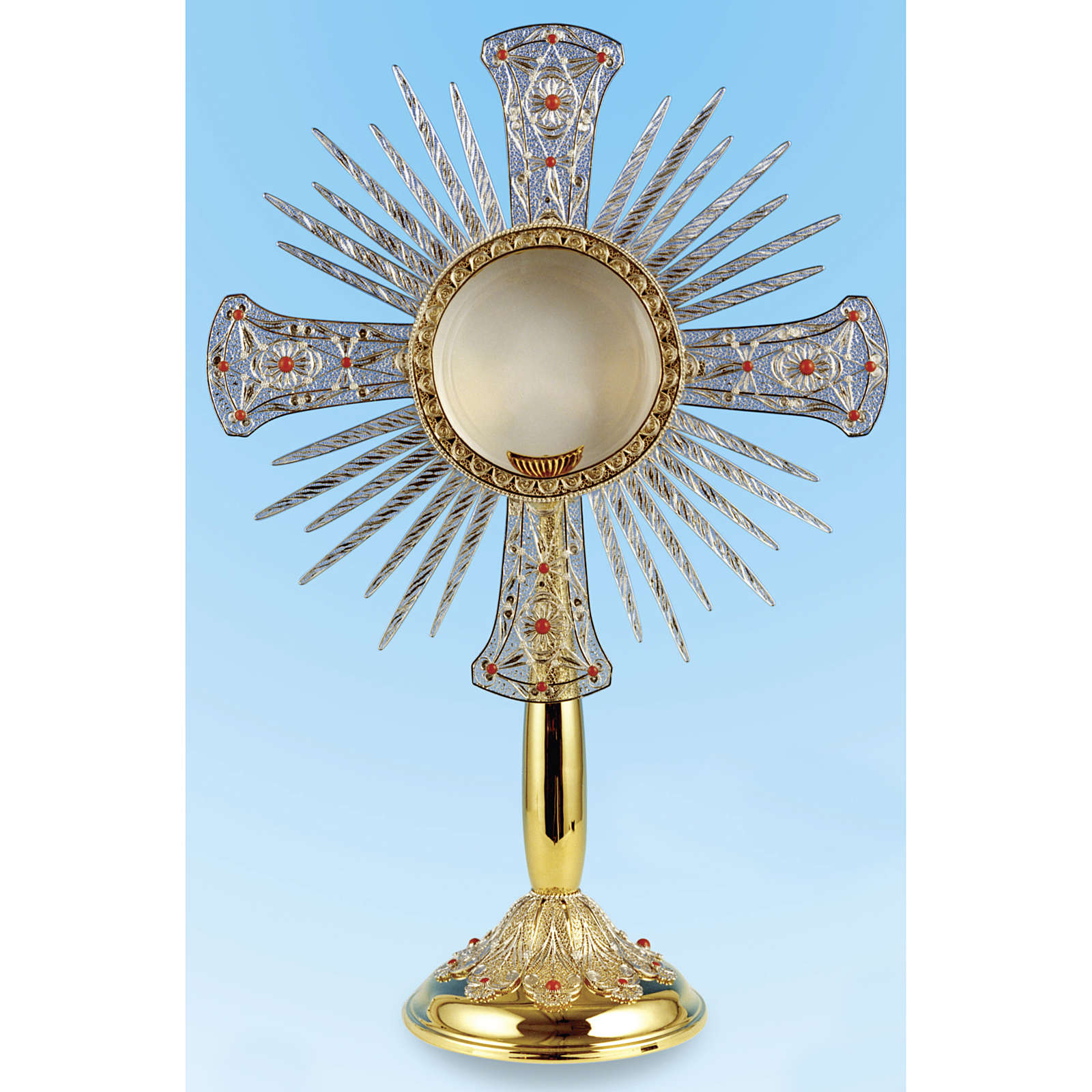 Broche ancienne en argent avec corail véritable – argent 800