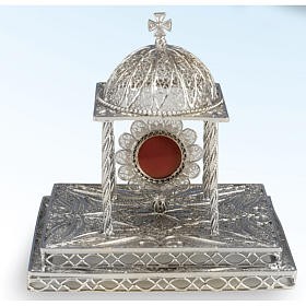 Reliquary in silver 800 with base