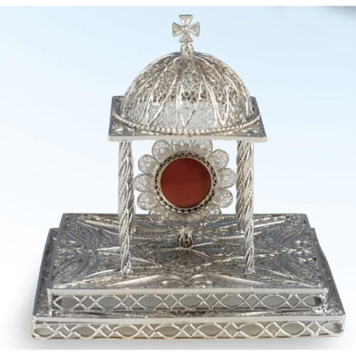 Reliquary in silver 800 with base 1