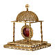 Reliquary in silver 800 with base, 24k gold plated finishing s3