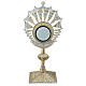 Monstrance in silver 800 gold plated filigree decoration, 8,5 cm s1