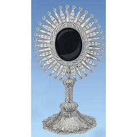 Reliquary in silver 800 filigree, Rays decoration.