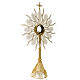 Monstrance in silver 800 with coral Stones, 10 cm luna. s11