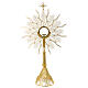 Monstrance in silver 800 with coral Stones, 10 cm luna. s1