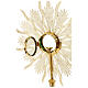 Monstrance in silver 800 with coral Stones, 10 cm luna. s13