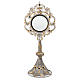 Monstrance in silver 800 filigree, removable pyx and lapis s1