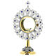 Monstrance in silver 800 with lapis lazuli and 10 cm diam. luna s1