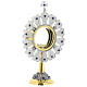 Monstrance in silver 800 with lapis lazuli and 10 cm diam. luna s4