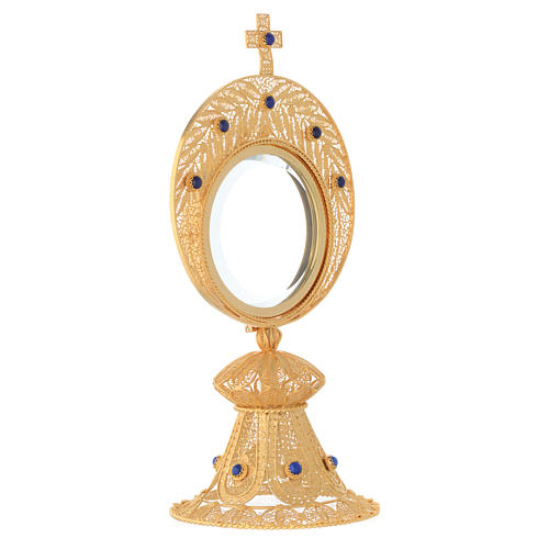 Monstrance with golden filigree, lapis lazuli decoration and pyx 3