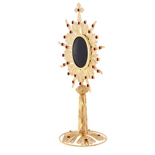 Reliquary in golden silver 800 filigree, 24 cm - 119,5 grams 3