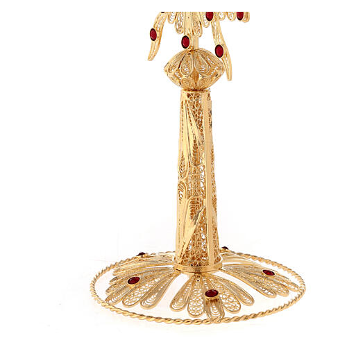 Reliquary in golden silver 800 filigree, 24 cm - 119,5 grams 4