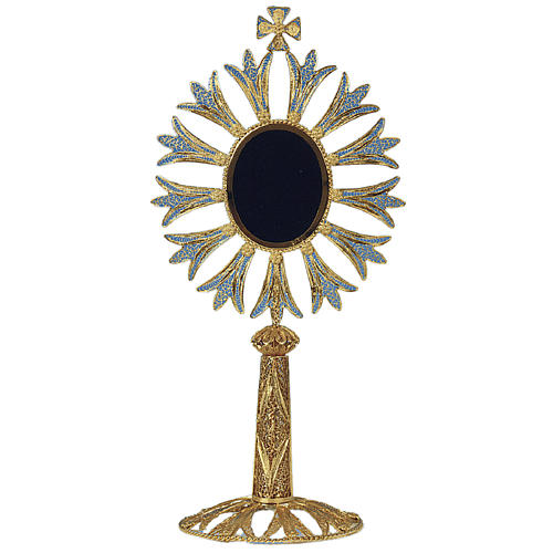 Reliquary in golden silver 800 filigree, 25 cm - 123,5 grams 1