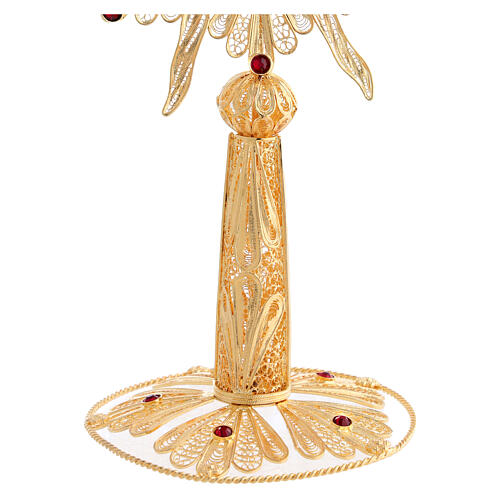 Reliquary in golden silver 800 filigree, 24 cm - 126,4 grams 6