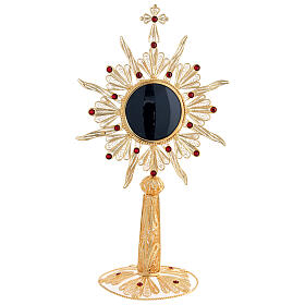 Relicario dorado con strass de plata 800, 24 cm